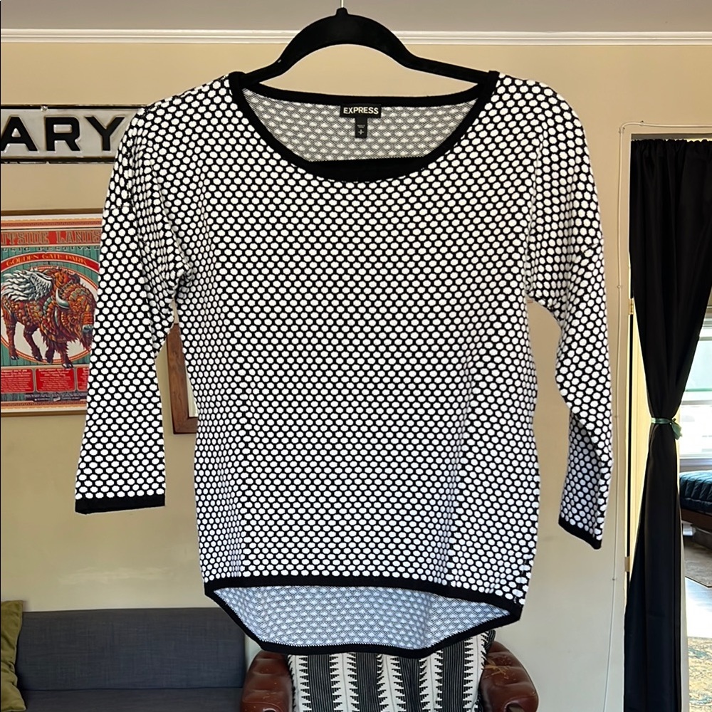 Black and White Polkadot Sweater